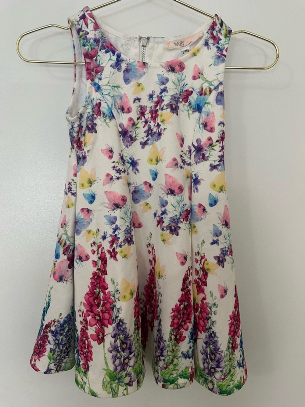 Baby Sara Girls Butterfly Floral Dress 24M Boutique